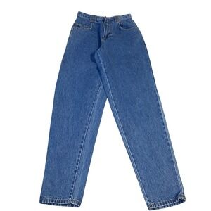 Vintage London London High Waisted Tapered Blue Denim Jeans Mens 7/8 27x31 90s